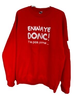 Gildan Red Sweatshirt with White Graphic